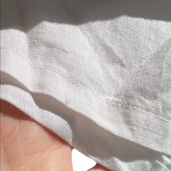 Handmade Gorgeous 100% white LINEN vintage sleeveless top - Picture 6 of 13